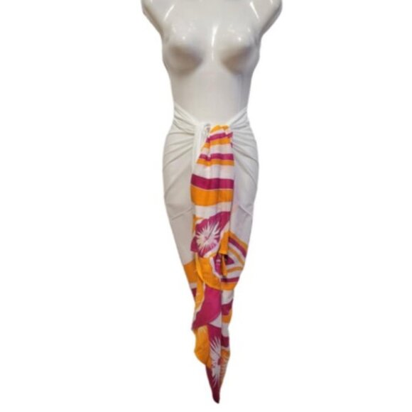 Womens Sarong Cotton Wrap Handpainted Batik Wrapskirt Beach Pareo Beachwear -NEW - Picture 1 of 7